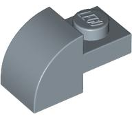 Brick Curved 1 x 2 x 1 with Curved Top in Sand Blue