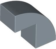 Brick Curved 1 x 2 x 1 2/3 with 1 Cutout in Sand Blue