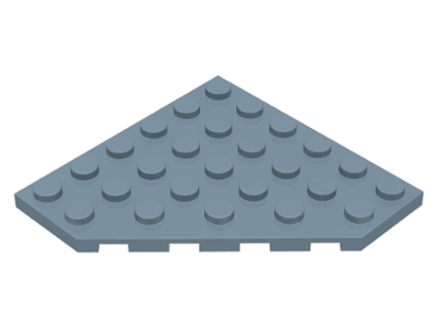 Wedge Plate 6 x 6 Cut Corner in Sand Blue
