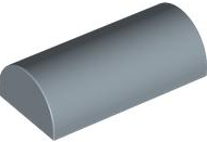 Brick Curved 2 x 4 Double, No Studs, with Groove in Sand Blue