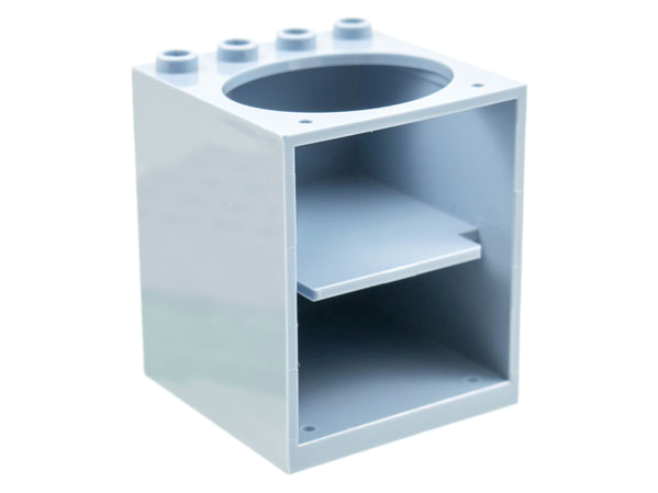Belville, Cupboard 4 x 4 x 4 with Elliptical Hole for Sink in Sand Blue