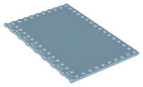 Plate Special 10 x 16 with Studs on Edges and Bar Handles on 1 Side in Sand Blue