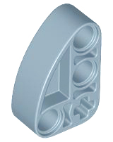 Technic Beam 2 x 3 L-Shape with Quarter Ellipse Thick in Sand Blue