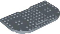 Plate Special 8 x 16 x 2/3, Two Rounded Corners, Reduced Stud Sections in Sand Blue