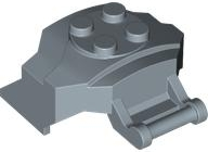 Large Figure Cover 4 x 3 x 2 with Bar, 4 Studs, Ridged in Sand Blue