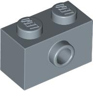 Brick Special 1 x 2 with 1 Center Stud on 1 Side, Bottom Stud Holder in Sand Blue