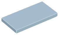 Tile 2 x 4 with Groove in Sand Blue