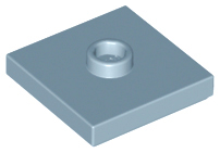 Plate Special 2 x 2 with Groove and Center Stud (Jumper) in Sand Blue
