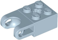 Technic Brick Special 2 x 2 with Ball Socket Wide and Axle Hole in Sand Blue