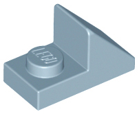 Brick Sloped 45° 2 x 1 with 2/3 Cutout [New Version] in Sand Blue