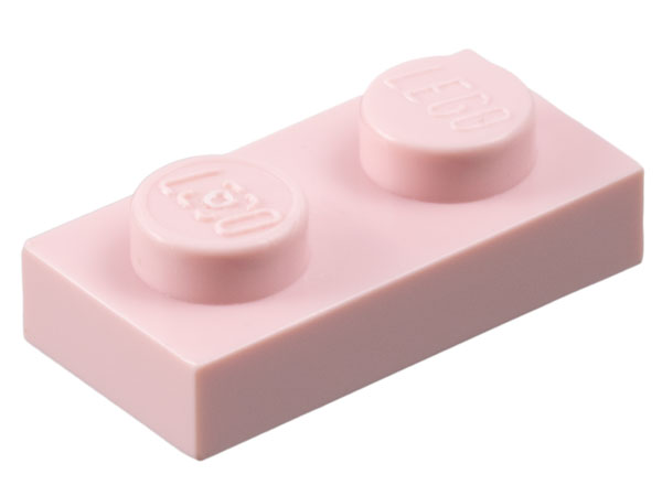 Plate 1 x 2 in Rose Pink