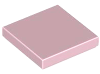 Tile 2 x 2 with Groove in Rose Pink