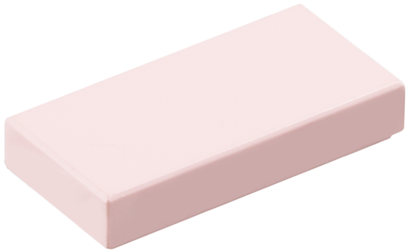 Tile 1 x 2 with Groove in Rose Pink