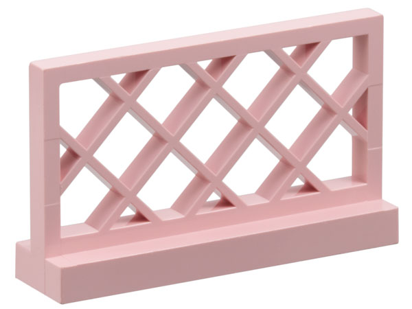Fence Lattice 1 x 4 x 2 in Rose Pink