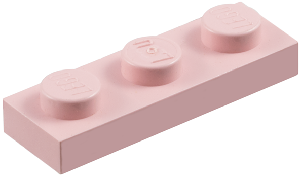 Plate 1 x 3 in Rose Pink