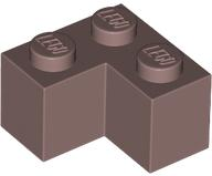 Brick 2 x 2 Corner in Sand Red