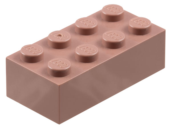 Brick 2 x 4 in Sand Red