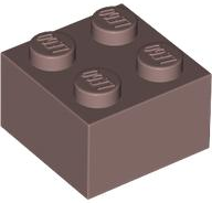 Brick 2 x 2 in Sand Red