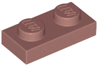 Plate 1 x 2 in Sand Red