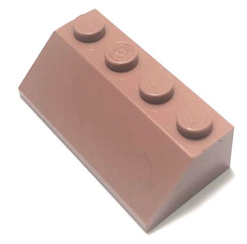 Brick Sloped 45° 2 x 4 in Sand Red
