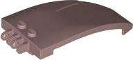Windscreen 8 x 4 x 2 Curved Taper with Locking Dual 2 Fingers in Sand Red