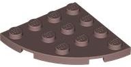 Plate Round Corner 4 x 4 in Sand Red