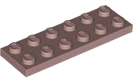 Plate 2 x 6 in Sand Red