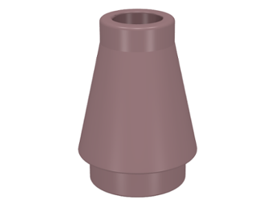 Cone 1 x 1 [No Top Groove] in Sand Red
