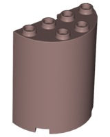 Cylinder Half 2 x 4 x 4 in Sand Red