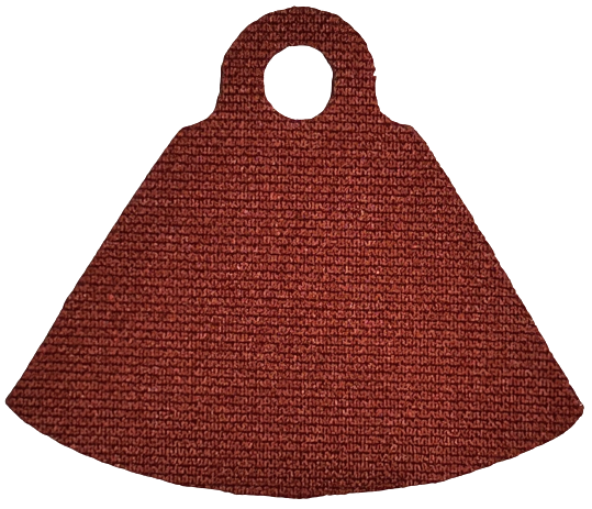 Neckwear Cape with One Top Hole, Cutout at Top in Dark Red