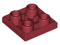 Tile Special 2 x 2 Inverted in Dark Red