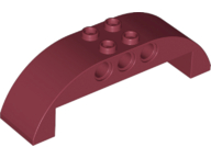Brick Curved 2 x 8 x 2 Double in Dark Red