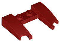 Brick Wedged, Curved 3 x 4 x 2/3 Cutout in Dark Red