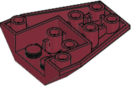 Brick Wedged, Sloped Inverted 4 x 4 Triple [4 Connections between Front Studs] in Dark Red