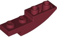 Brick Curved Inverted 4 x 1 in Dark Red