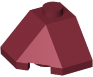 Brick Wedged, Sloped 45° 2 x 2 Corner in Dark Red