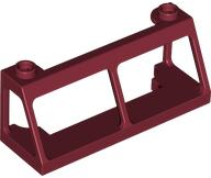 Windscreen 2 x 6 x 2 Train without Glass in Dark Red