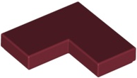 Tile 2 x 2 Corner in Dark Red