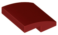 Brick Curved 2 x 2 x 2/3 in Dark Red