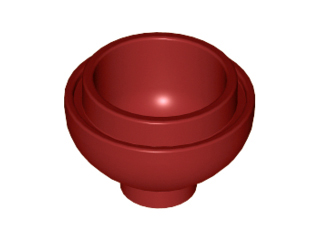Brick Round 2 x 2 Dome Bottom [Open Stud] in Dark Red