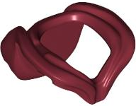 Minifig Neckwear Hood Folded Down in Dark Red