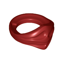 Minifig Neckwear Bandana (Ninjago) in Dark Red