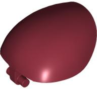 Large Figure Shoulder Cover, Armor, Round, Smooth with Bar in Dark Red