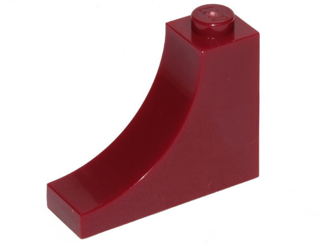 Brick Curved 1 x 3 x 2 Inverted [Inside Bow] in Dark Red