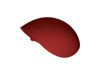 Large Figure Shoulder Cover, Armor, Round, Smooth [Plain] in Dark Red