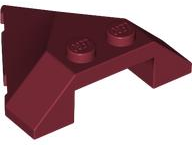 Brick Wedged, Sloped 4 x 4 Pointed in Dark Red