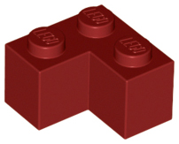 Brick 2 x 2 Corner in Dark Red