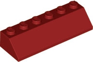 Brick Sloped 45° 2 x 6 in Dark Red