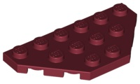 Wedge Plate 3 x 6 Cut Corners in Dark Red