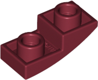 Brick Curved Inverted 2 x 1 in Dark Red